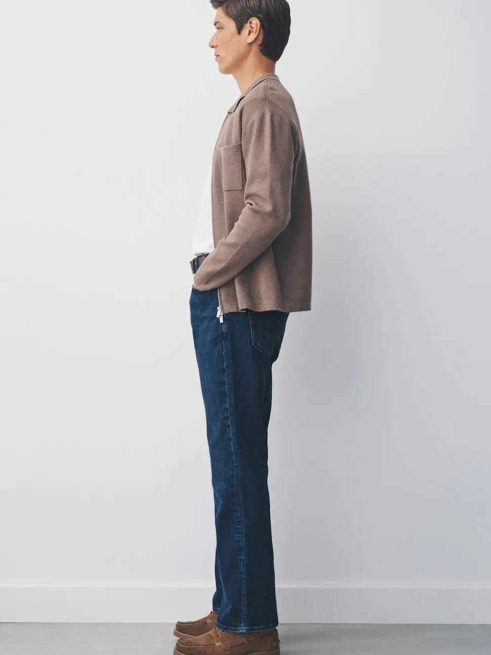Blue Bootcut Signature Belted Jeans