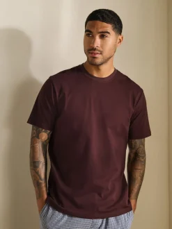 Blue Check Motionflex Cosy Short Sleeve Cuffed Pyjamas