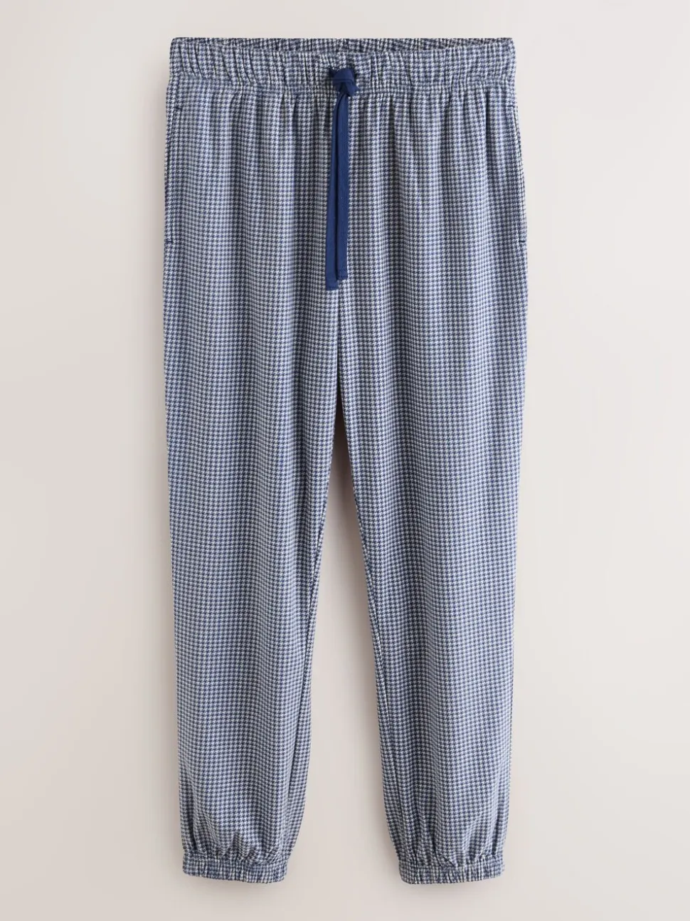 Blue Check Motionflex Cosy Short Sleeve Cuffed Pyjamas