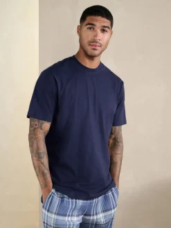 Blue Check Short Sleeve Pyjamas Set