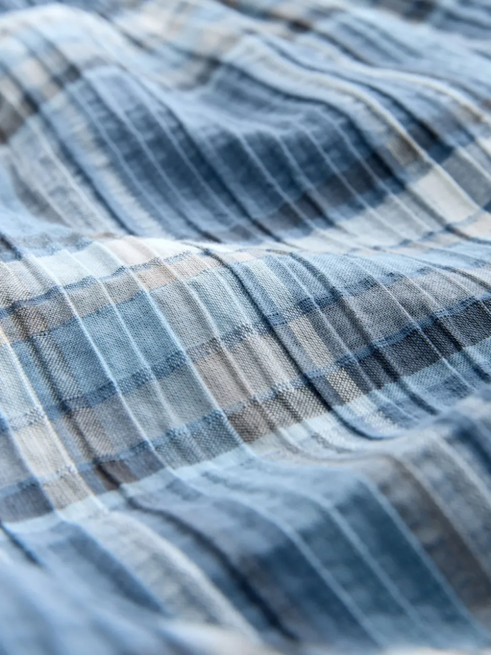 Blue Check Short Sleeve Pyjamas Set