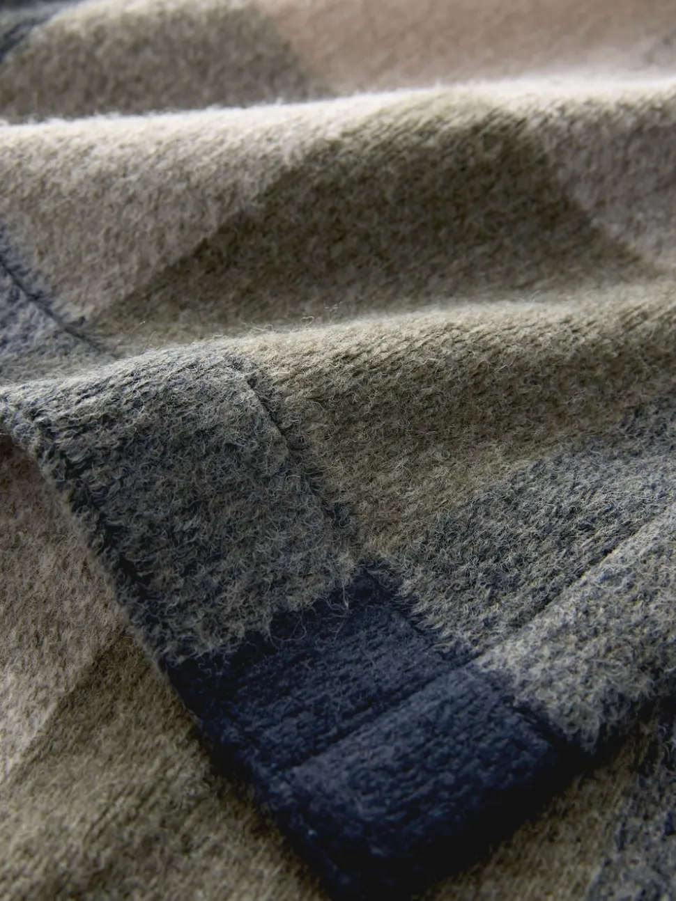 Blue Check Wool Look Shacket