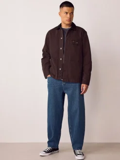 Blue Classic Vintage Barrel Fit Vintage Wash Denim Jeans
