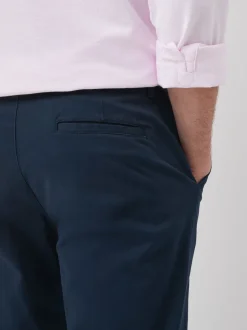 Blue Dark Relaxed Fit Stretch Chinos Trousers