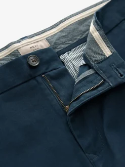 Blue Dark Slim Fit Stretch Chinos Trousers