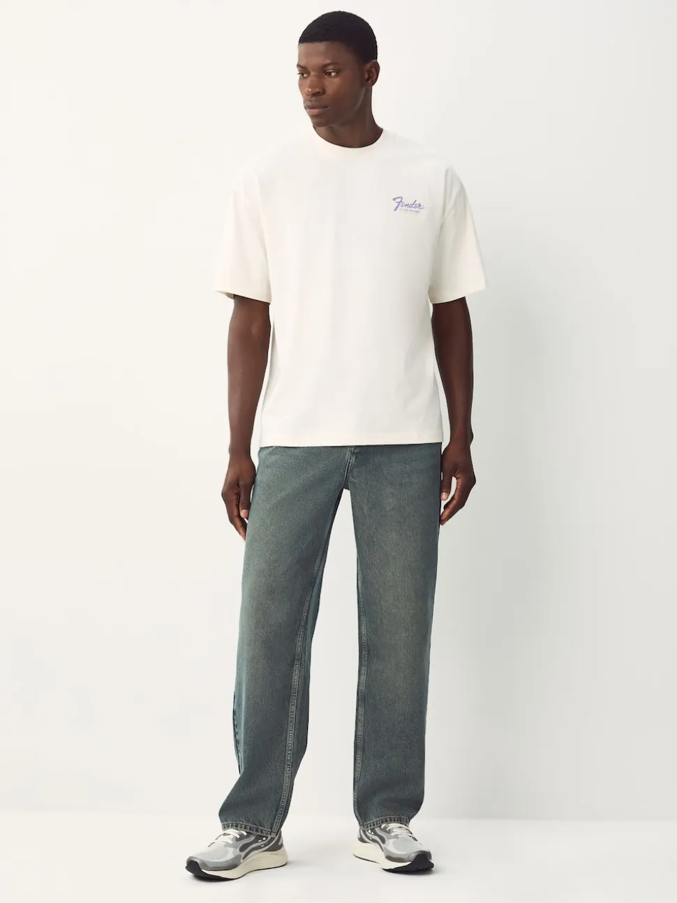 Blue Dark Tint Relaxed Fit Vintage Wash Denim Jeans