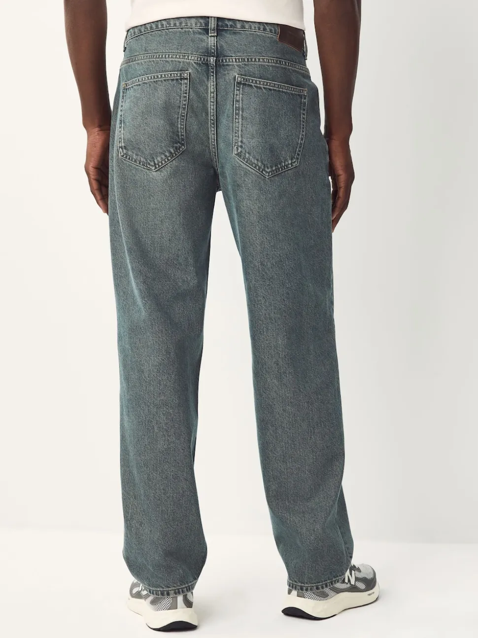 Blue Dark Tint Relaxed Fit Vintage Wash Denim Jeans