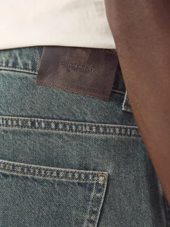 Blue Dark Tint Relaxed Fit Vintage Wash Denim Jeans
