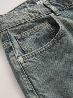 Blue Dark Tint Relaxed Fit Vintage Wash Denim Jeans