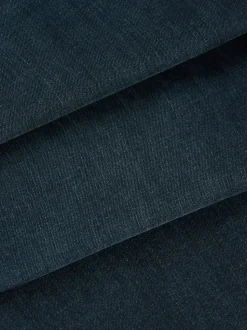 Blue Dark Washed Single Straight Fit Classic Stretch Jeans