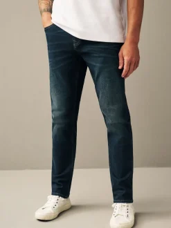 Blue Deep Slim Fit Authentic Stretch Denim Jeans