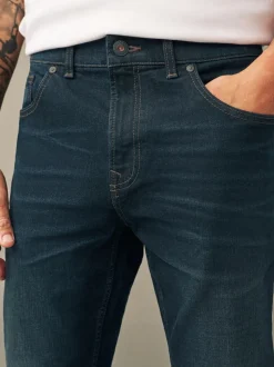 Blue Deep Slim Fit Authentic Stretch Denim Jeans
