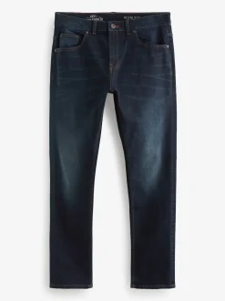 Blue Deep Slim Fit Authentic Stretch Denim Jeans