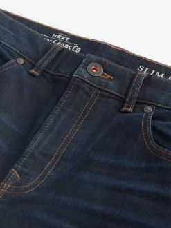 Blue Deep Slim Fit Authentic Stretch Denim Jeans