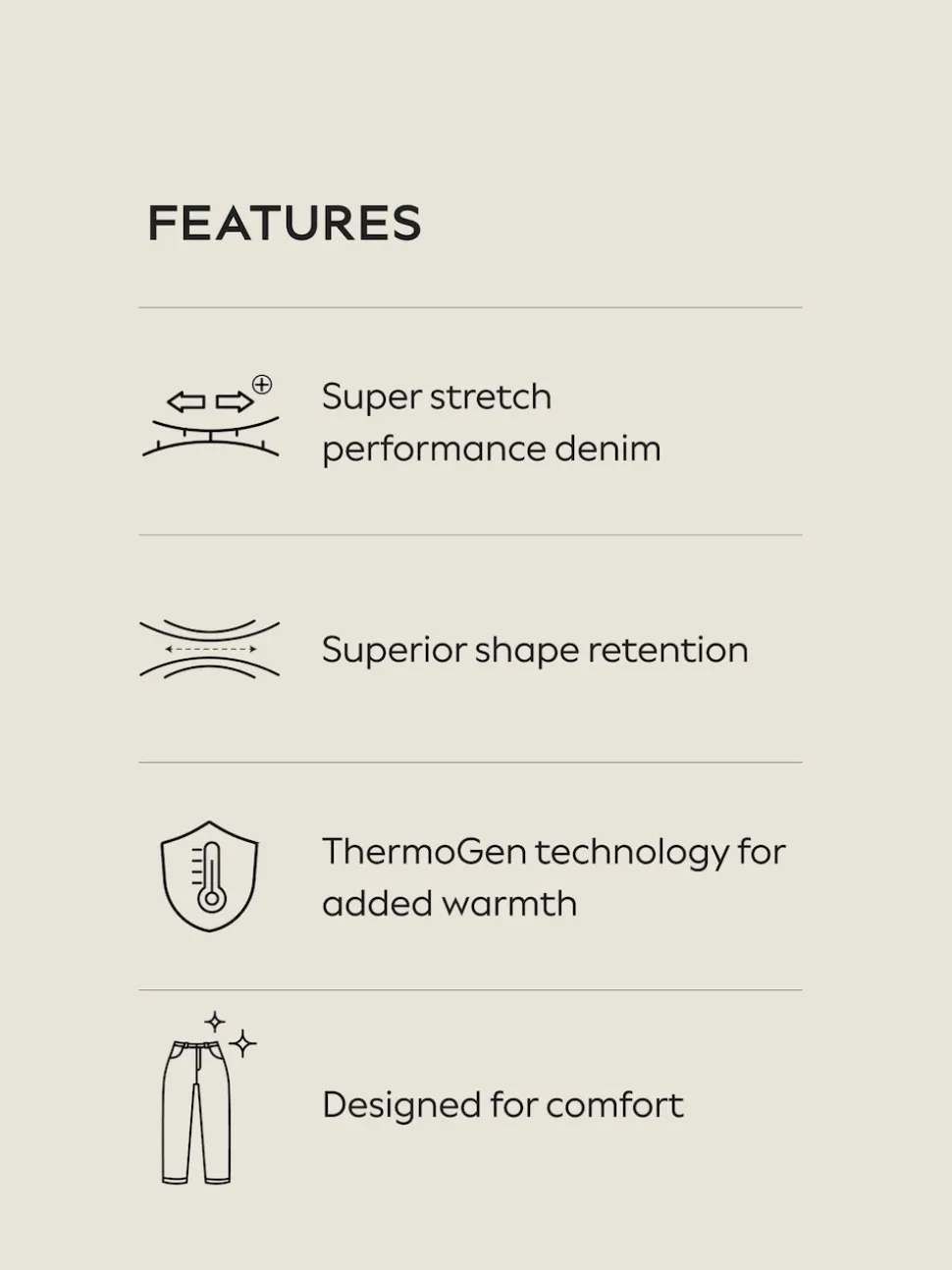Blue Denim - ThermoGen Straight Fit Motionflex Jeans