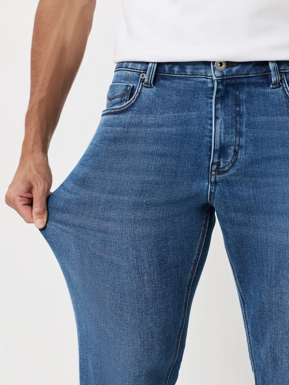 Blue Denim - ThermoGen Straight Fit Motionflex Jeans