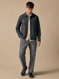 Blue Denim Look Suit Shacket