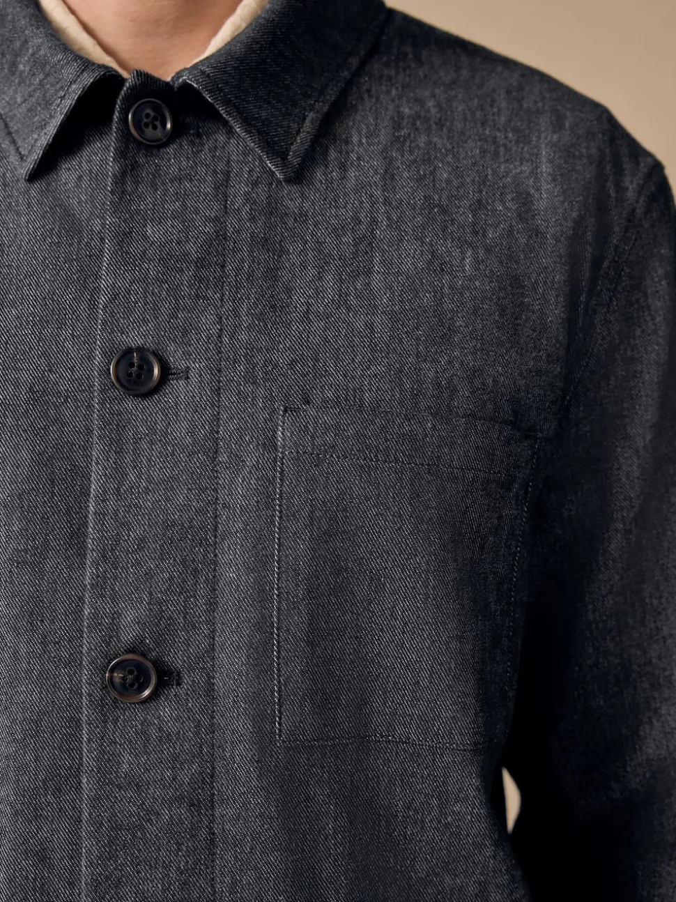 Blue Denim Look Suit Shacket