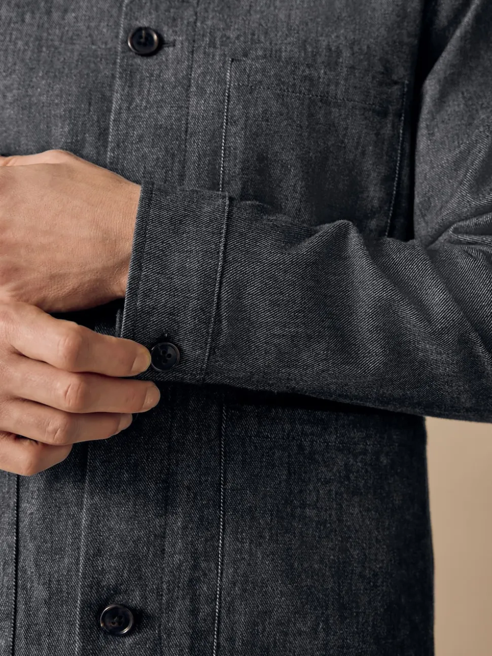 Blue Denim Look Suit Shacket