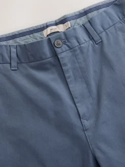 Blue Grey Mid Regular Tapered Fit Stretch Chinos Trousers