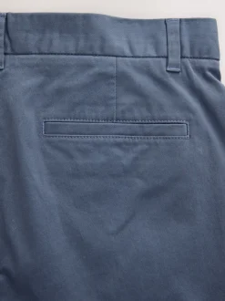 Blue Grey Mid Regular Tapered Fit Stretch Chinos Trousers