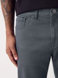 Blue Grey Mid Single Slim Fit Classic Stretch Jeans