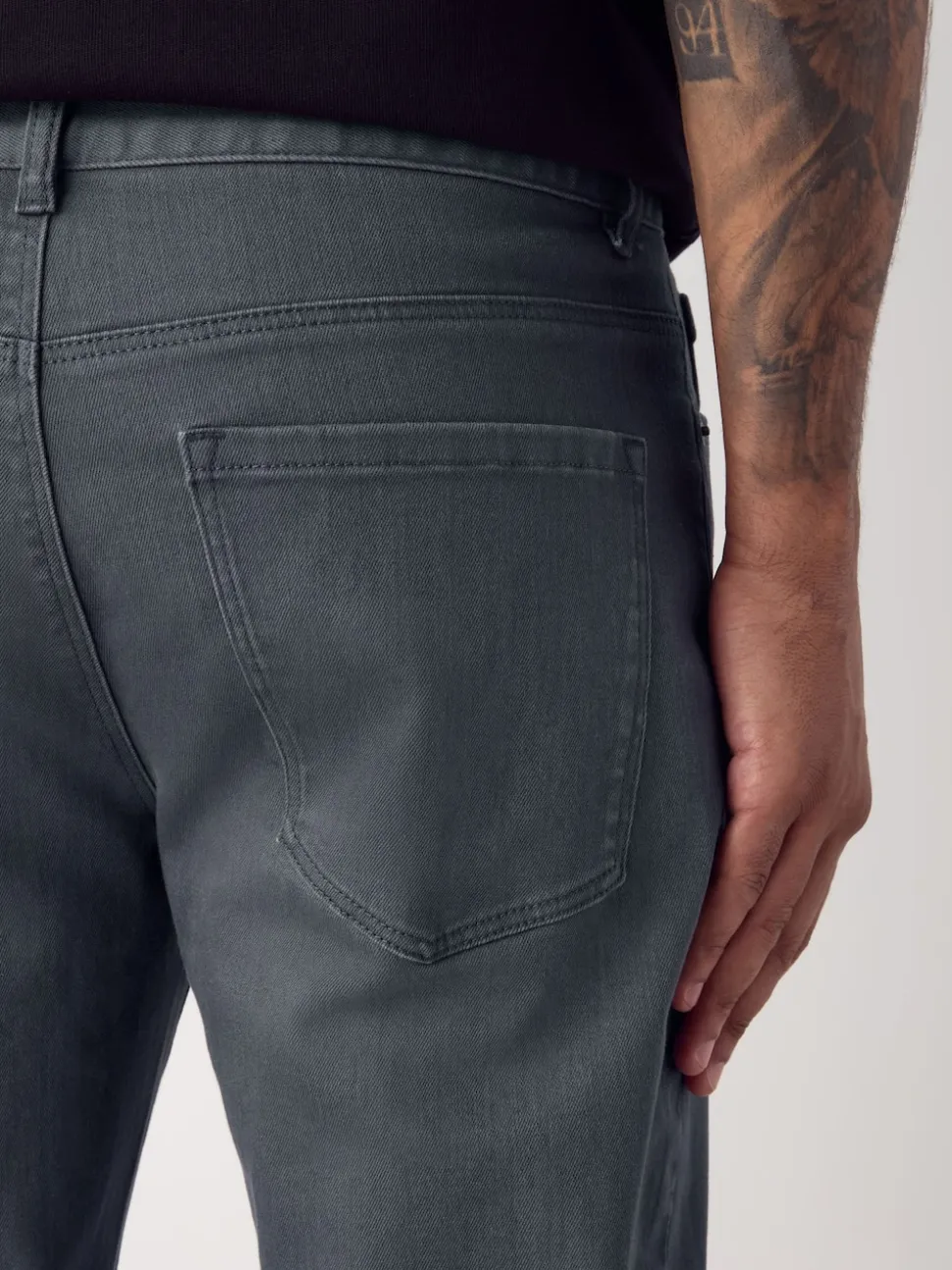 Blue Grey Mid Single Slim Fit Classic Stretch Jeans