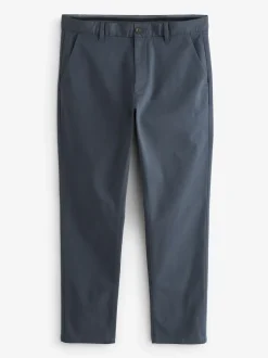 Blue Grey Mid Slim Fit Stretch Chinos Trousers