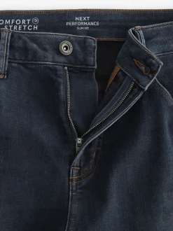 Blue Grey Vintage Slim Fit Comfort Stretch Jeans