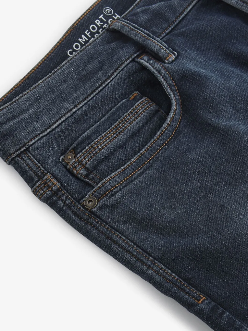 Blue Grey Vintage Slim Fit Comfort Stretch Jeans