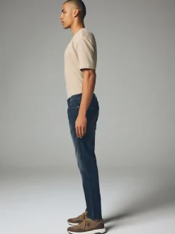 Blue Grey Vintage Slim Fit Comfort Stretch Jeans