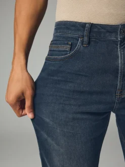 Blue Grey Vintage Slim Fit Comfort Stretch Jeans