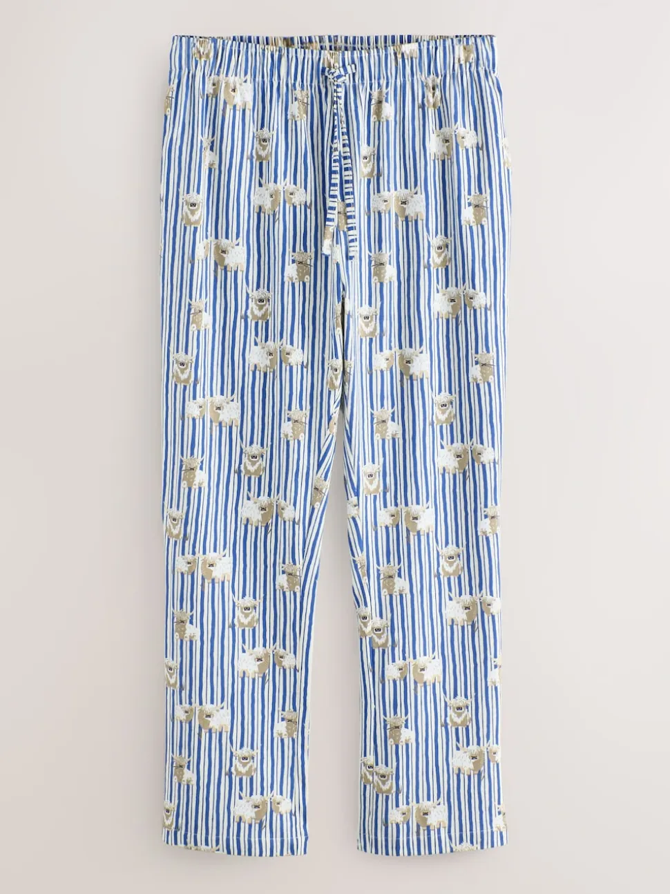 Blue Hamish the Highland Cow Jersey Short Sleeve Pyjamas Set