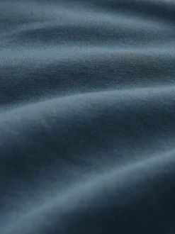 Blue Hooded Zip Through Signature Sweatshirt with Modal