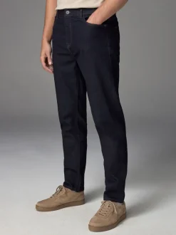 Blue Indigo Rinse Regular Tapered Fit Classic Stretch Jeans