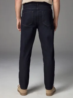 Blue Indigo Rinse Regular Tapered Fit Classic Stretch Jeans