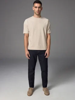 Blue Indigo Rinse Regular Tapered Fit Classic Stretch Jeans