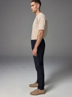 Blue Indigo Rinse Regular Tapered Fit Classic Stretch Jeans