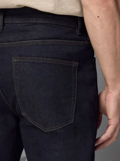 Blue Indigo Rinse Regular Tapered Fit Classic Stretch Jeans