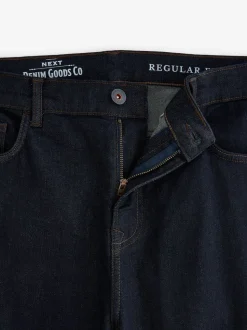 Blue Indigo Rinse Regular Tapered Fit Classic Stretch Jeans