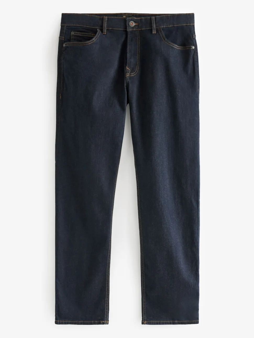 Blue Indigo Rinse Single Straight Fit Classic Stretch Jeans