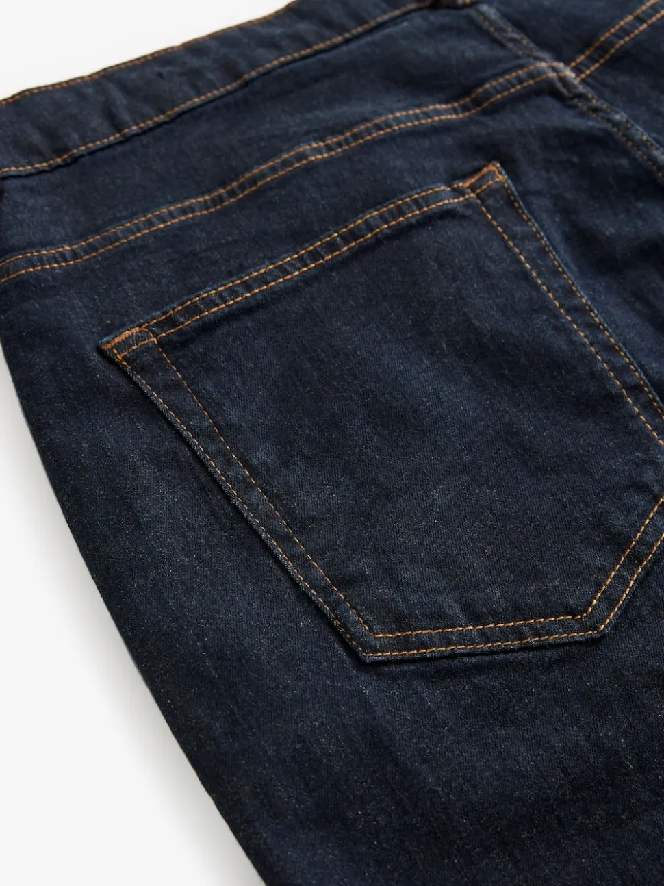 Blue Indigo Rinse Single Straight Fit Classic Stretch Jeans