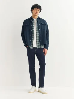 Blue Indigo Rinse Single Slim Fit Classic Stretch Jeans