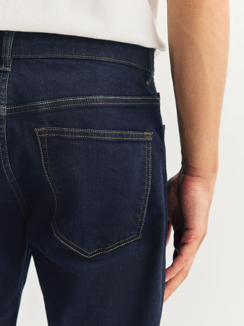 Blue Indigo Rinse Single Slim Fit Classic Stretch Jeans