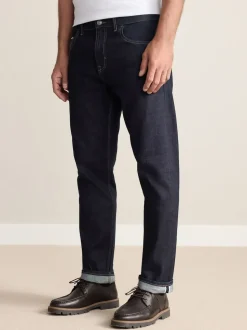 Blue Indigo Rinse Slim Fit Signature Selvedge Denim Jeans