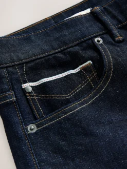 Blue Indigo Rinse Slim Fit Signature Selvedge Denim Jeans