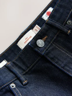 Blue Indigo Rinse Slim Fit Signature Selvedge Denim Jeans