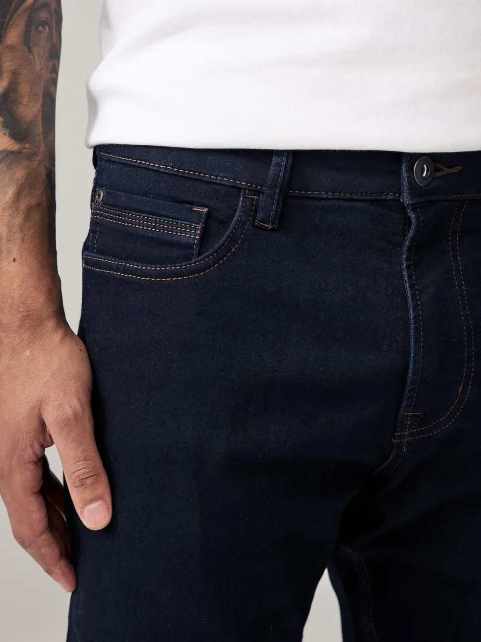 Blue Indigo Rinse Slim Fit Comfort Stretch Jeans