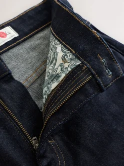 Blue Indigo Rinse Straight Fit Signature Selvedge Denim Jeans