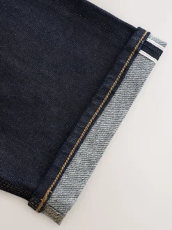 Blue Indigo Rinse Straight Fit Signature Selvedge Denim Jeans